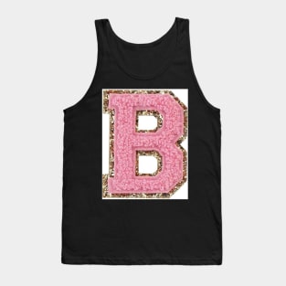 Preppy pink varsity letter Tank Top